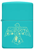 Zippo Thunderbird Western Design Flat Turquoise 48522