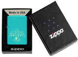 Zippo Thunderbird Western Design Flat Turquoise 48522