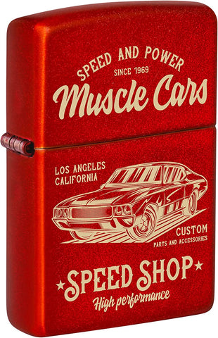 Zippo Muscle Car Design Metallic Red 48523