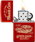Zippo Muscle Car Design Metallic Red 48523
