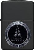 Zippo U.S. Space Force Design Black Matte 48548