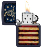 Zippo Don't Tread On Me-Gadsden Flag Navy Matte 48554