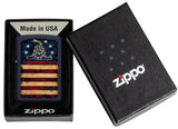 Zippo Don't Tread On Me-Gadsden Flag Navy Matte 48554