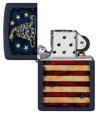 Zippo Don't Tread On Me-Gadsden Flag Navy Matte 48554