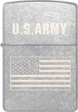 Zippo U.S. Army US Flag Laser Engrave Street Chrome 48557