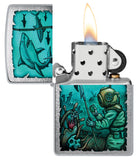 Zippo Shark Nautical Design Brushed Chrome 48561
