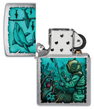 Zippo Shark Nautical Design Brushed Chrome 48561