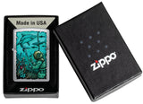 Zippo Shark Nautical Design Brushed Chrome 48561