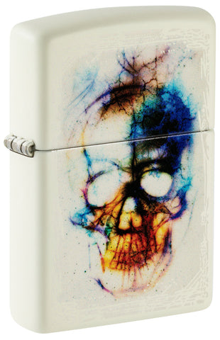 Zippo Skull Print Design Glow in The Dark Matte 48563