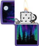 Zippo Northern Lights Design Purple Matte 48565