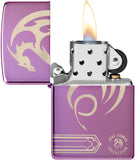 Zippo Anne Stokes Laser 360 High Polish Purple 48574