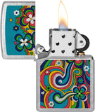 Zippo Flower Power Design Street Chrome 48579