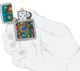 Zippo Flower Power Design Street Chrome 48579