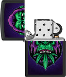 Zippo Black Light Leaf Gorilla Design Black Matte 48585