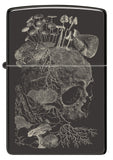 Zippo Skull Mushroom Design High Polish Black 48590