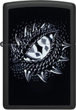 Zippo Black Light Dragon Eye Design Black Matte 48608