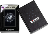 Zippo Black Light Dragon Eye Design Black Matte 48608