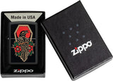 Zippo Crow Tattoo Design Black Matte 48611