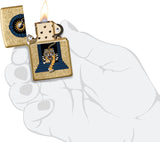 Zippo Tiger Tattoo Design Tumbled Brass 48613