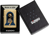Zippo Tiger Tattoo Design Tumbled Brass 48613