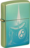 Zippo Eight Ball Tattoo Design High Polish Teal 48615 on shopify.com