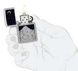 Zippo Mountain Emblem Street Chrome 48632
