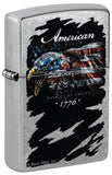 Zippo Buckwear Design Eagle Flag Street Chrome 48633
