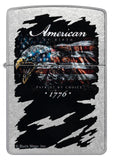 Zippo Buckwear Design Eagle Flag Street Chrome 48633