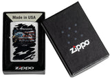 Zippo Buckwear Design Eagle Flag Street Chrome 48633