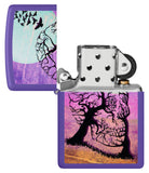 Zippo Skull Tree Design Purple Matte 48638