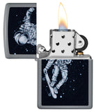 Zippo Skateboarding Astronaut Design Flat Grey 48644
