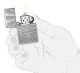 Zippo Star Design Brushed Chrome 48657