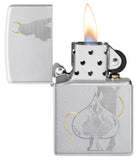 Zippo Devilish Ace Design Satin Chrome 48658