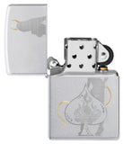 Zippo Devilish Ace Design Satin Chrome 48658