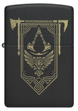 Zippo Assassin's Creed Valhalla Laser Engrave Black Matte 48669