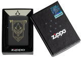 Zippo Assassin's Creed Valhalla Laser Engrave Black Matte 48669