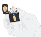 Zippo Mountain Waterfall Design Black Matte 48676