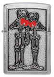 Zippo Couple Love Emblem Brushed Chrome 48688