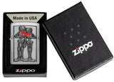 Zippo Couple Love Emblem Brushed Chrome 48688