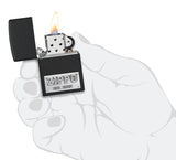 Zippo Emblem Attached Black Matte 48689