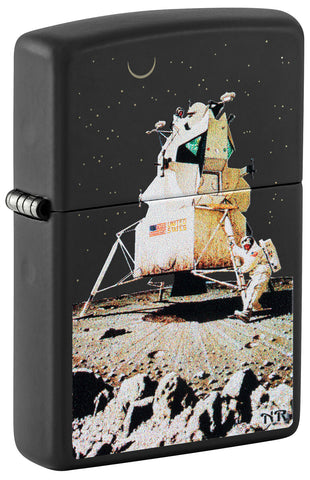 Zippo Norman Rockwell Color Image/Laser Engrave Black Matte 48699