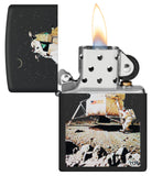 Zippo Norman Rockwell Color Image/Laser Engrave Black Matte 48699