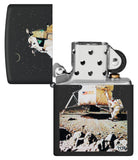 Zippo Norman Rockwell Color Image/Laser Engrave Black Matte 48699