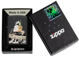 Zippo Norman Rockwell Color Image/Laser Engrave Black Matte 48699