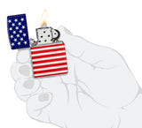 Zippo Stars and Stripes Flag Design 540 Color Matte 48700