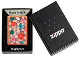 Zippo Wavy Flower Design Orange Matte 48718