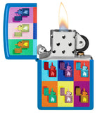Zippo Pop Art Design Sky Blue Matte 48722
