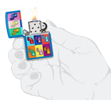 Zippo Pop Art Design Sky Blue Matte 48722