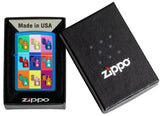 Zippo Pop Art Design Sky Blue Matte 48722