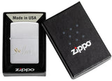 Zippo Love Hearts Engraved Satin Chrome 48725